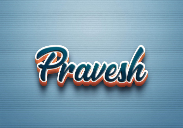 Free photo of Cursive Name DP: Pravesh