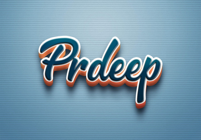 Free photo of Cursive Name DP: Prdeep