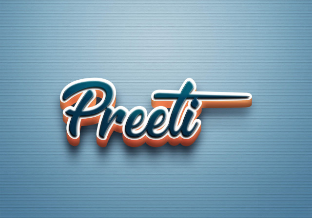 Free photo of Cursive Name DP: Preeti