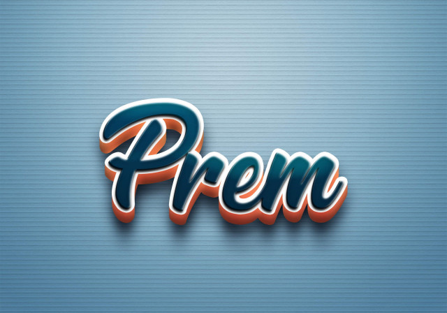 Free photo of Cursive Name DP: Prem