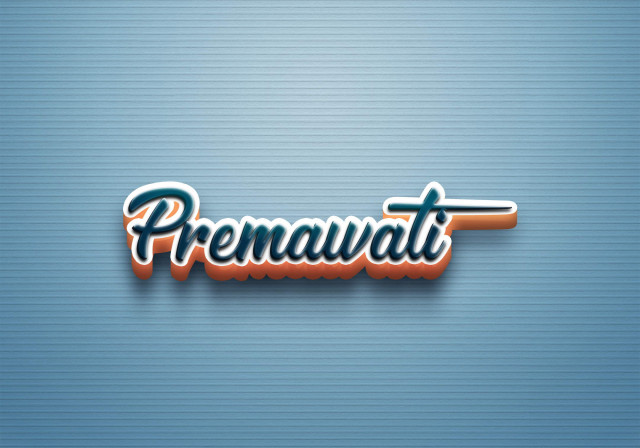 Free photo of Cursive Name DP: Premawati