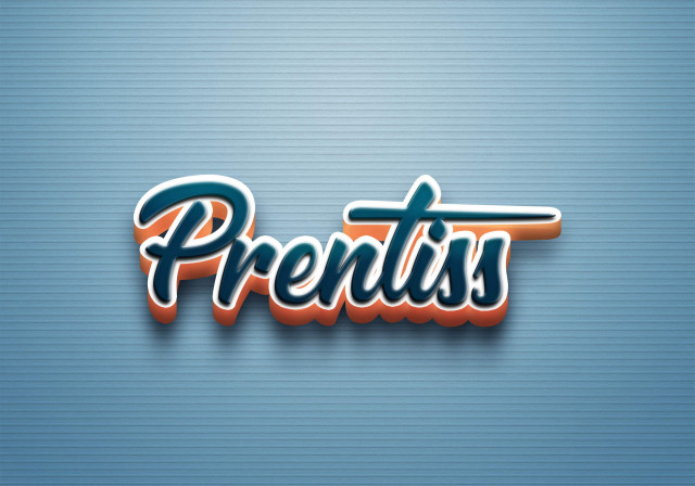 Free photo of Cursive Name DP: Prentiss