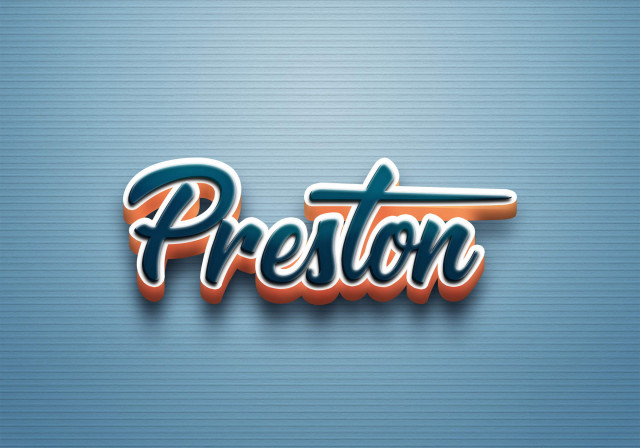 Free photo of Cursive Name DP: Preston