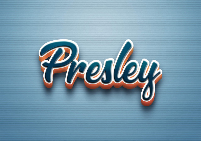 Free photo of Cursive Name DP: Presley