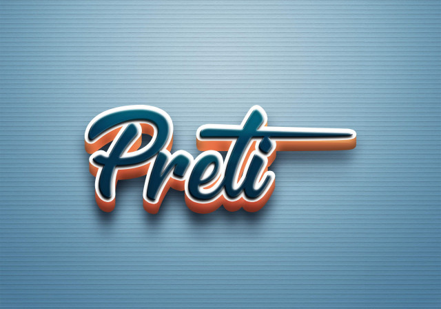 Free photo of Cursive Name DP: Preti