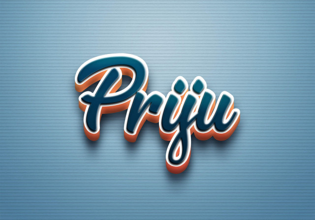 Free photo of Cursive Name DP: Priju