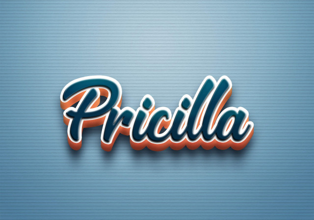 Free photo of Cursive Name DP: Pricilla