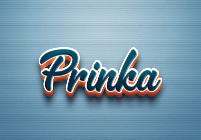 Free photo of Cursive Name DP: Prinka