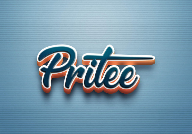 Free photo of Cursive Name DP: Pritee