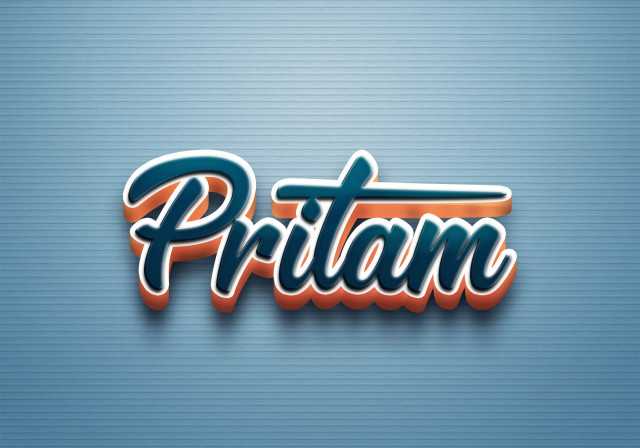 Free photo of Cursive Name DP: Pritam