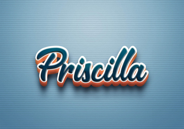 Free photo of Cursive Name DP: Priscilla