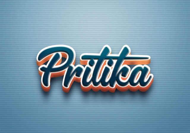 Free photo of Cursive Name DP: Pritika