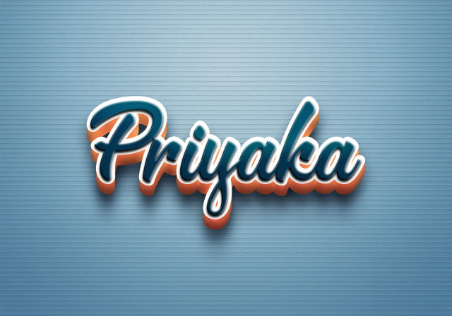 Free photo of Cursive Name DP: Priyaka