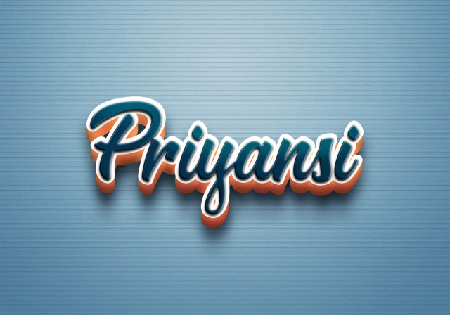 Free photo of Cursive Name DP: Priyansi