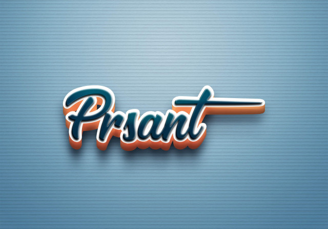 Free photo of Cursive Name DP: Prsant