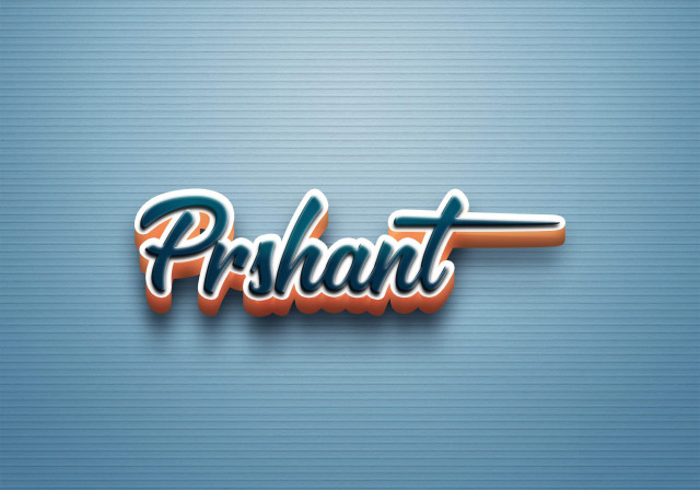 Free photo of Cursive Name DP: Prshant
