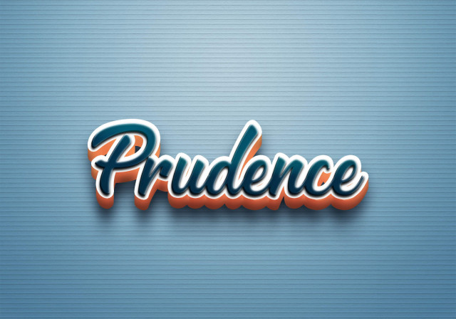 Free photo of Cursive Name DP: Prudence