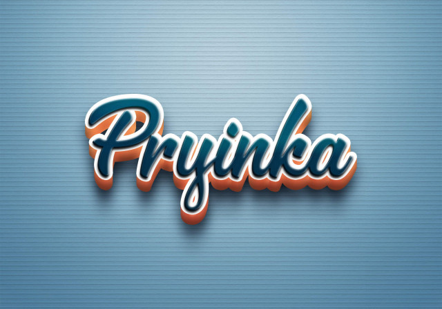 Free photo of Cursive Name DP: Pryinka