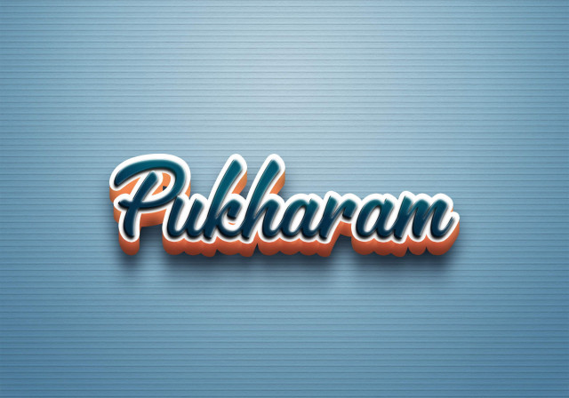 Free photo of Cursive Name DP: Pukharam