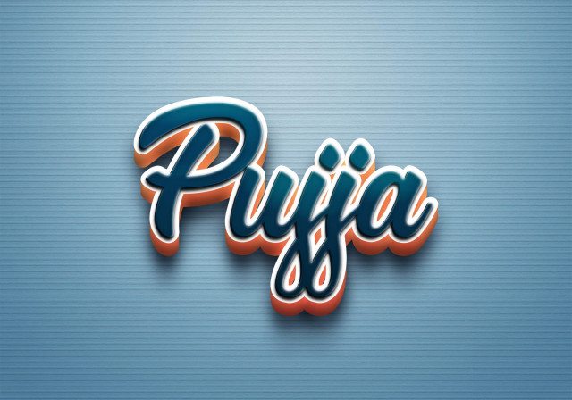 Free photo of Cursive Name DP: Pujja