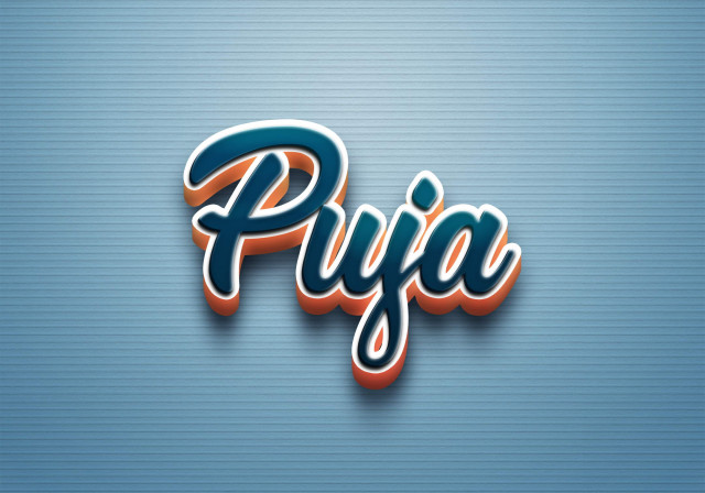 Free photo of Cursive Name DP: Puja