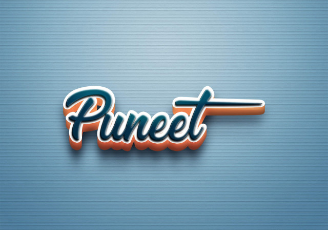 Free photo of Cursive Name DP: Puneet