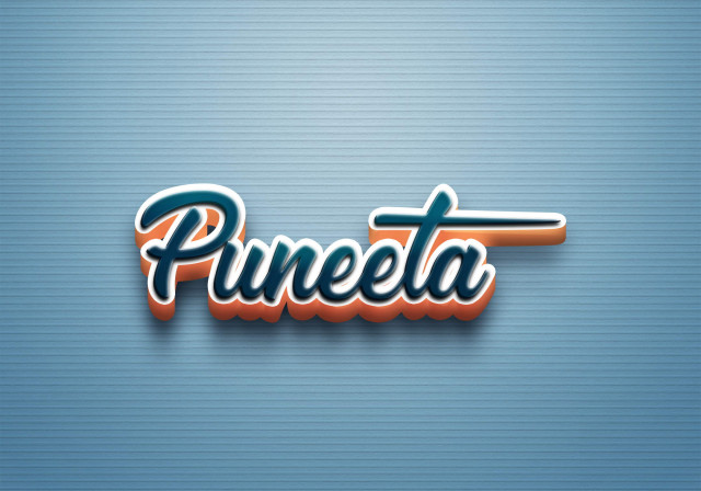 Free photo of Cursive Name DP: Puneeta