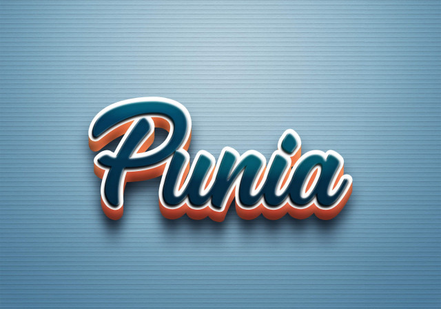 Free photo of Cursive Name DP: Punia