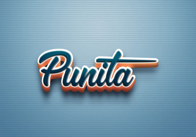 Free photo of Cursive Name DP: Punita