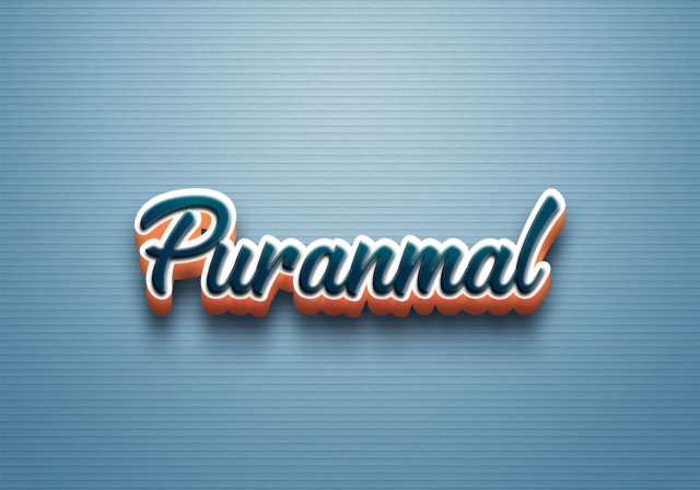 Free photo of Cursive Name DP: Puranmal