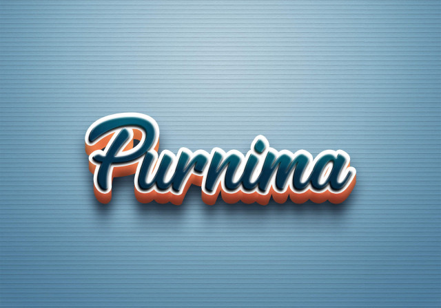 Free photo of Cursive Name DP: Purnima