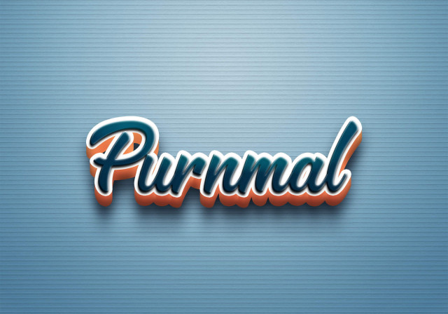 Free photo of Cursive Name DP: Purnmal