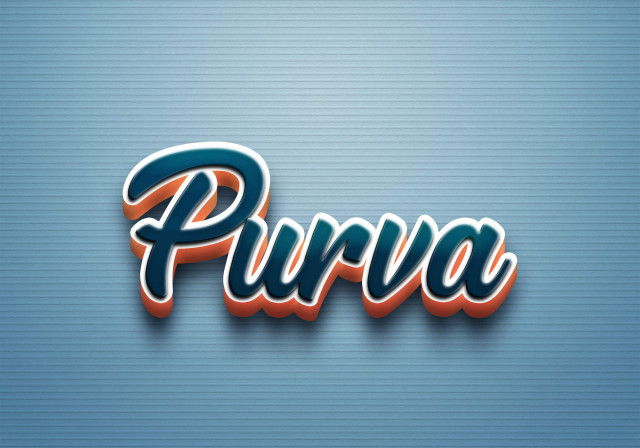 Free photo of Cursive Name DP: Purva