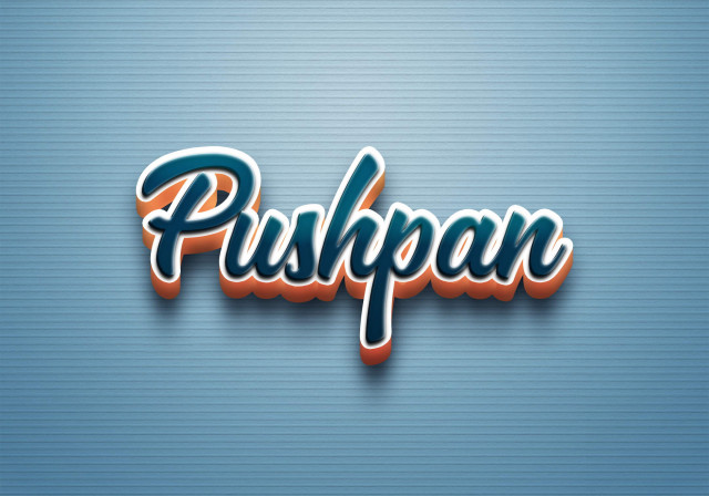 Free photo of Cursive Name DP: Pushpan