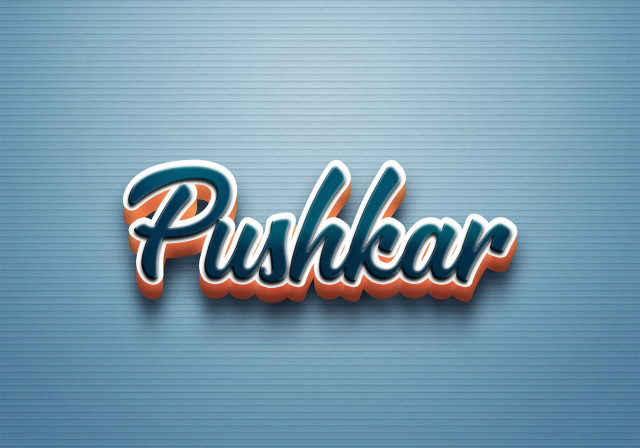Free photo of Cursive Name DP: Pushkar