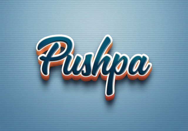 Free photo of Cursive Name DP: Pushpa