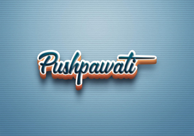 Free photo of Cursive Name DP: Pushpawati