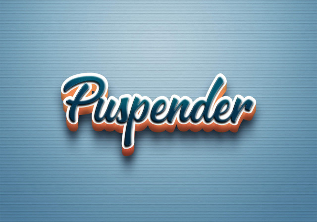 Free photo of Cursive Name DP: Puspender