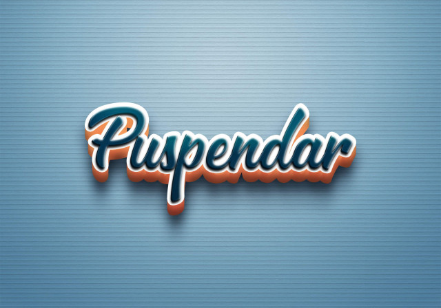 Free photo of Cursive Name DP: Puspendar