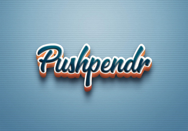 Free photo of Cursive Name DP: Pushpendr