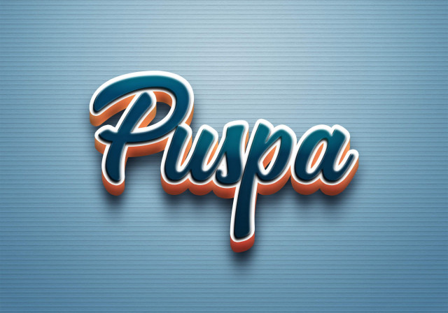 Free photo of Cursive Name DP: Puspa