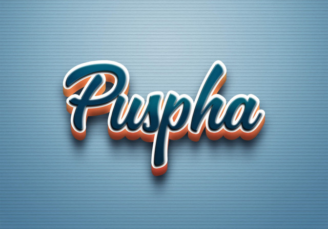 Free photo of Cursive Name DP: Puspha