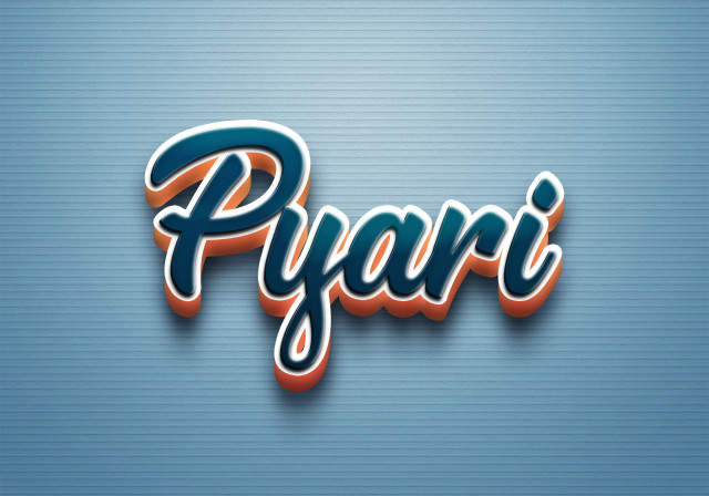 Free photo of Cursive Name DP: Pyari
