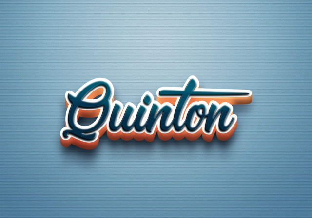 Free photo of Cursive Name DP: Quinton