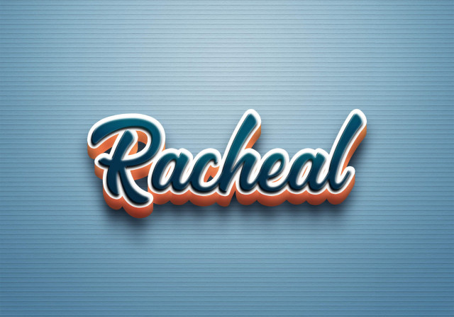 Free photo of Cursive Name DP: Racheal