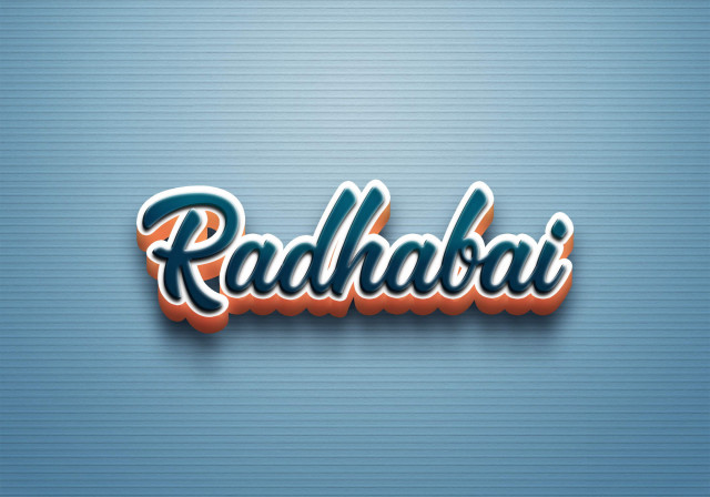 Free photo of Cursive Name DP: Radhabai