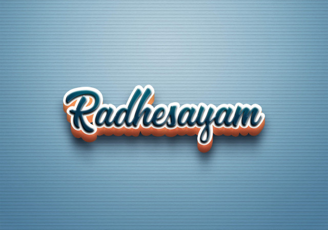 Free photo of Cursive Name DP: Radhesayam