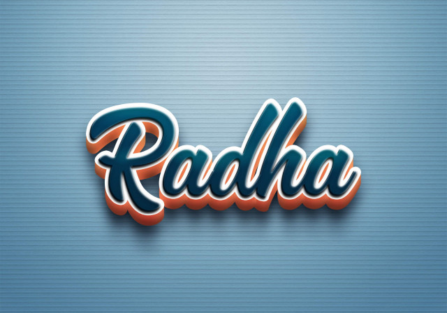 Free photo of Cursive Name DP: Radha