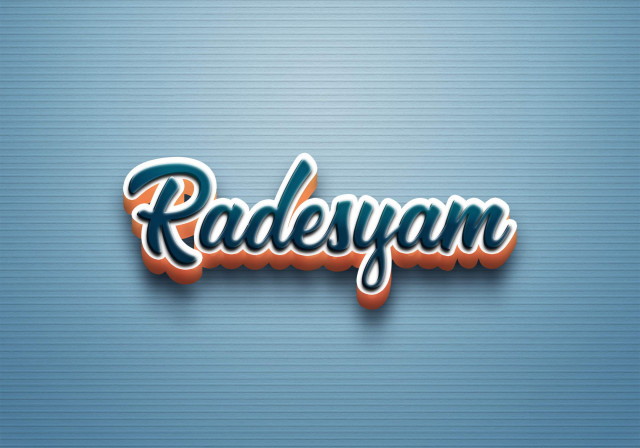 Free photo of Cursive Name DP: Radesyam