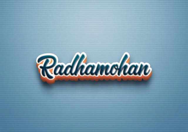 Free photo of Cursive Name DP: Radhamohan